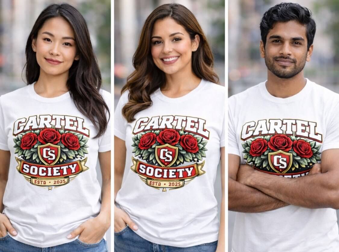 Pre Order (6 weeks it will drop)Cartel Society Brand T-shirt - Cartel Society