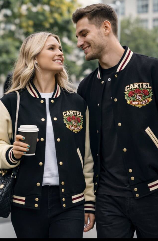 (Pre - Order 6 weeks)thee authentic Members Only Cartel Society Varsity Jacket - Cartel Society
