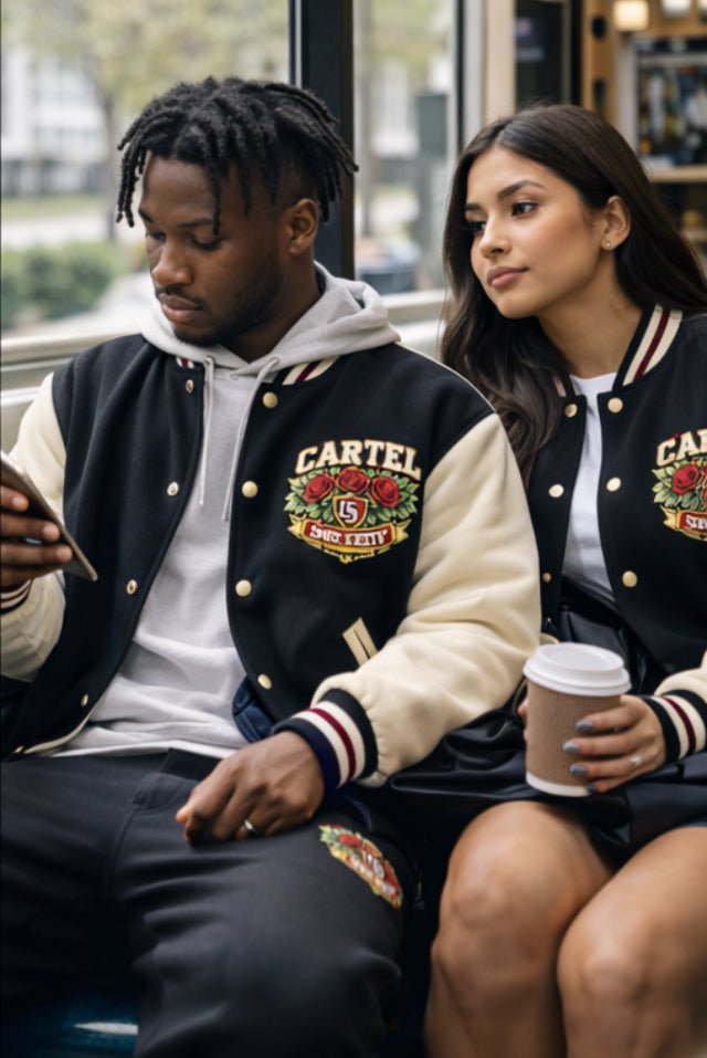 (Pre - Order 6 weeks)thee authentic Members Only Cartel Society Varsity Jacket - Cartel Society